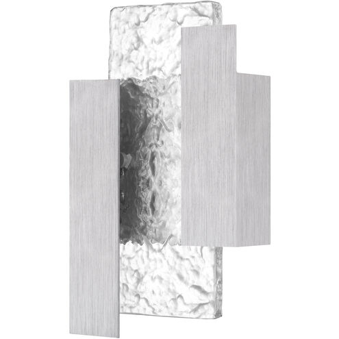 Miranda Outdoor Wall Lantern in Brushed Aluminum, Medium