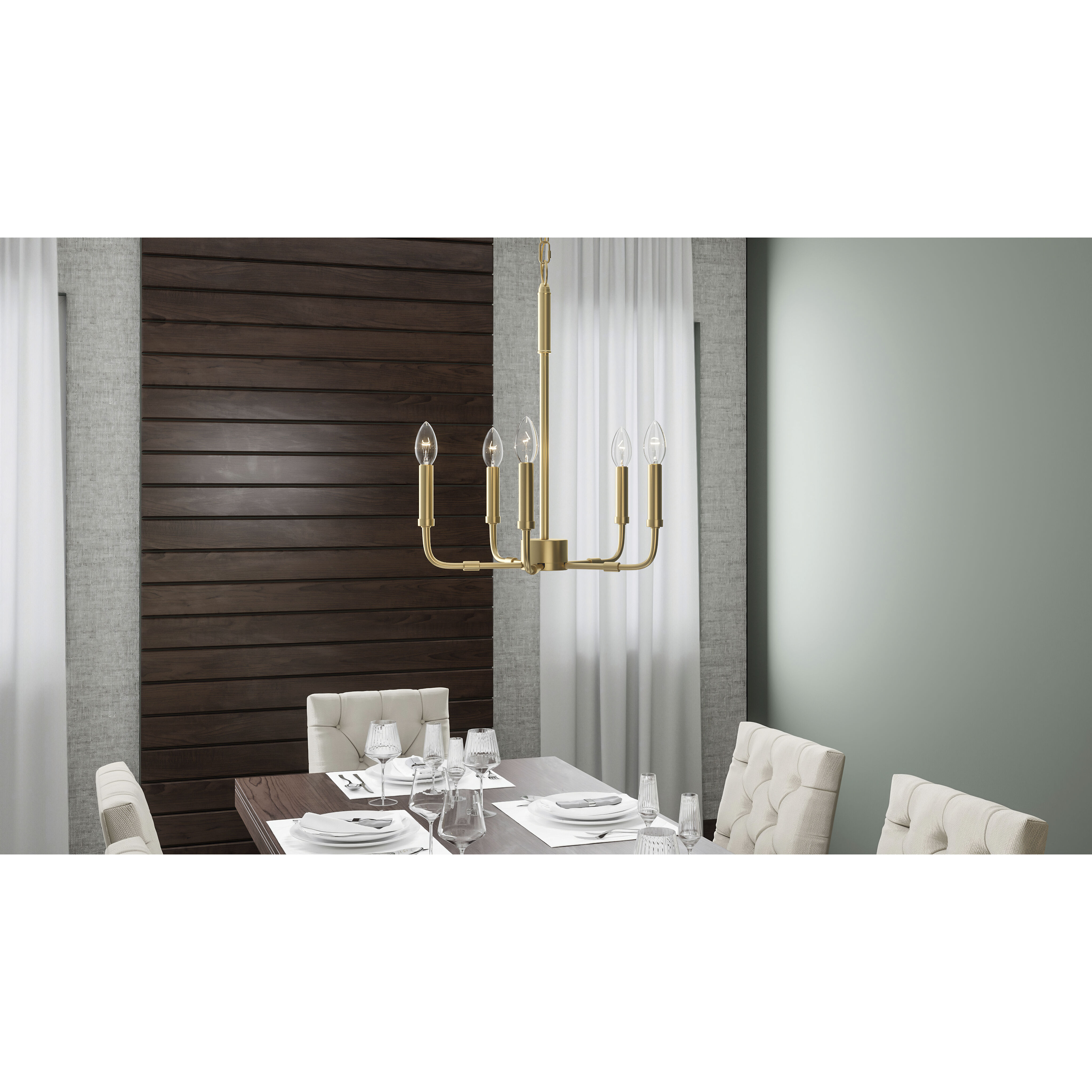 Abner 5 Light 18 inch Aged Brass Chandelier Ceiling Light