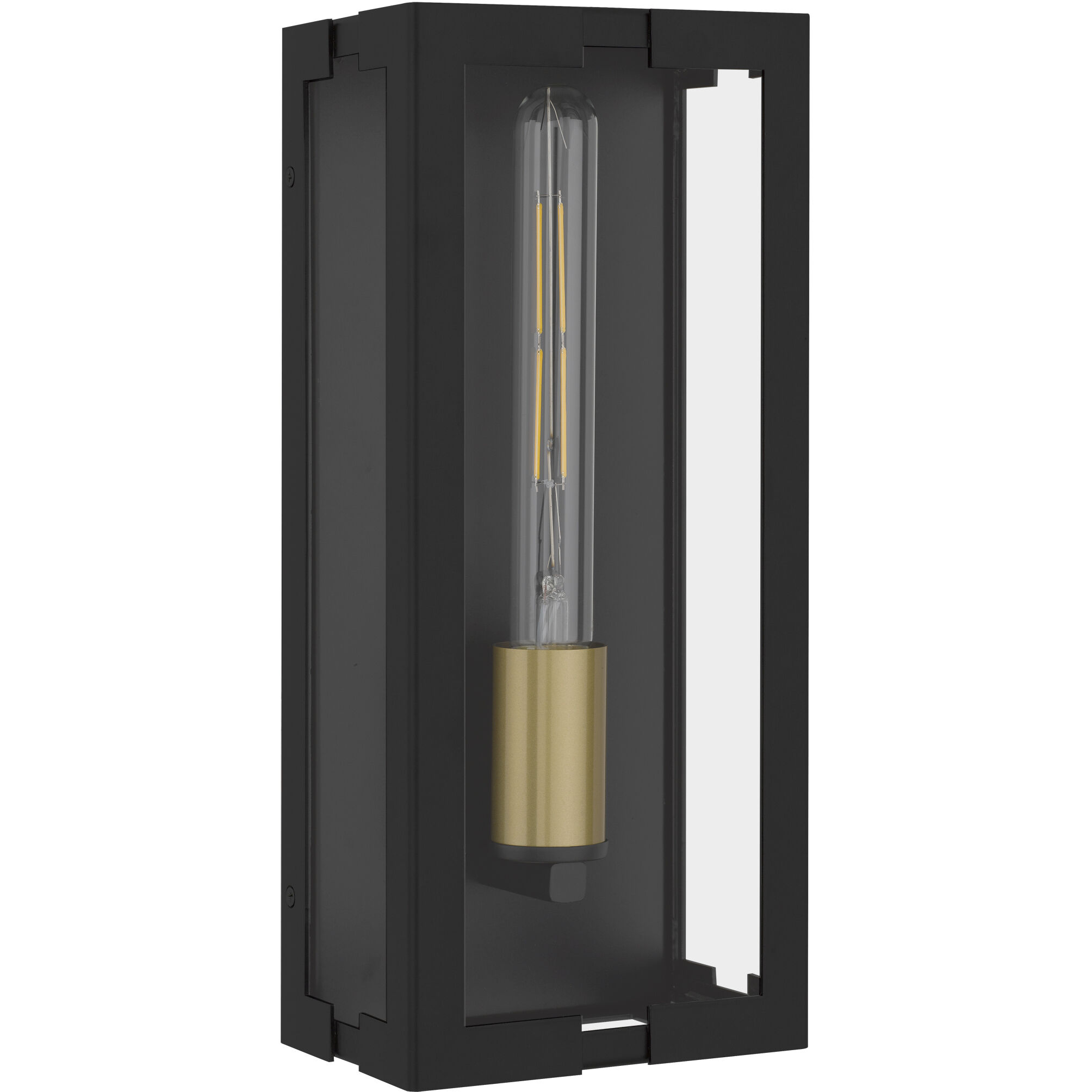 Young 1 Light 14 inch Matte Black Outdoor Wall Lantern