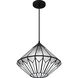 Olivier 1 Light 15 inch Matte Black Pendant Ceiling Light