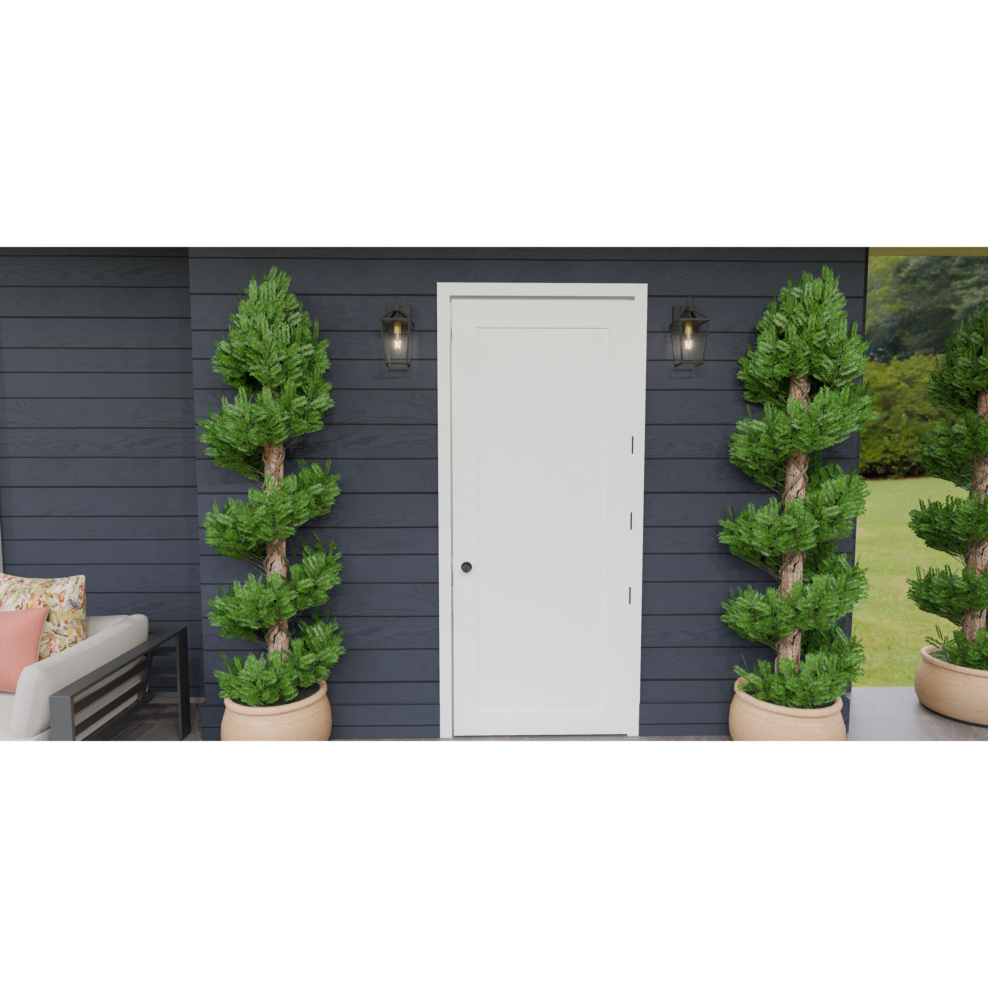 Hull 1 Light 6 inch Matte Black Outdoor Lantern, Small