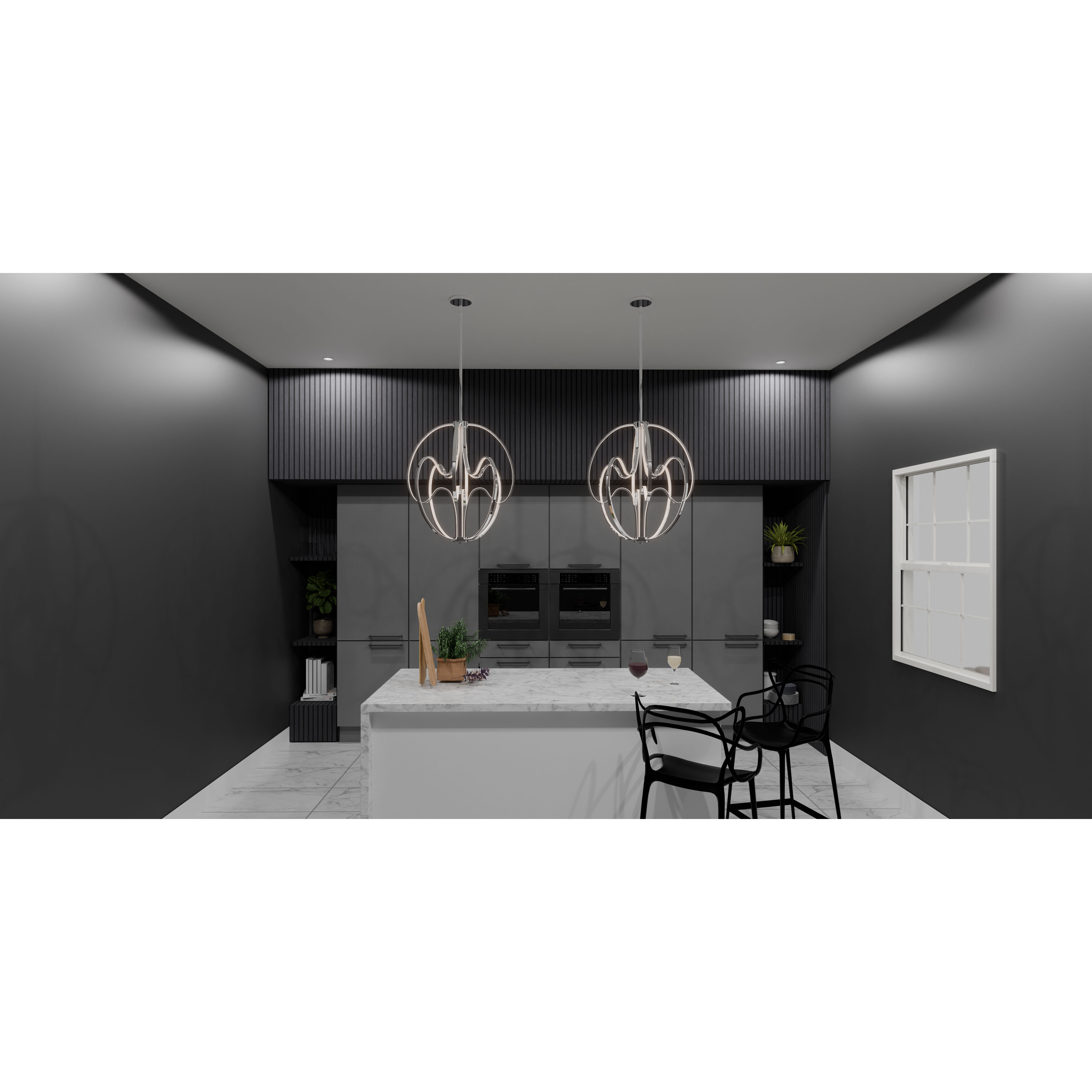 Clairon LED 23.75 inch Polished Chrome Pendant Ceiling Light