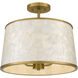 Windley 3 Light 16 inch Brushed Gold Semi-Flush Mount Ceiling Light