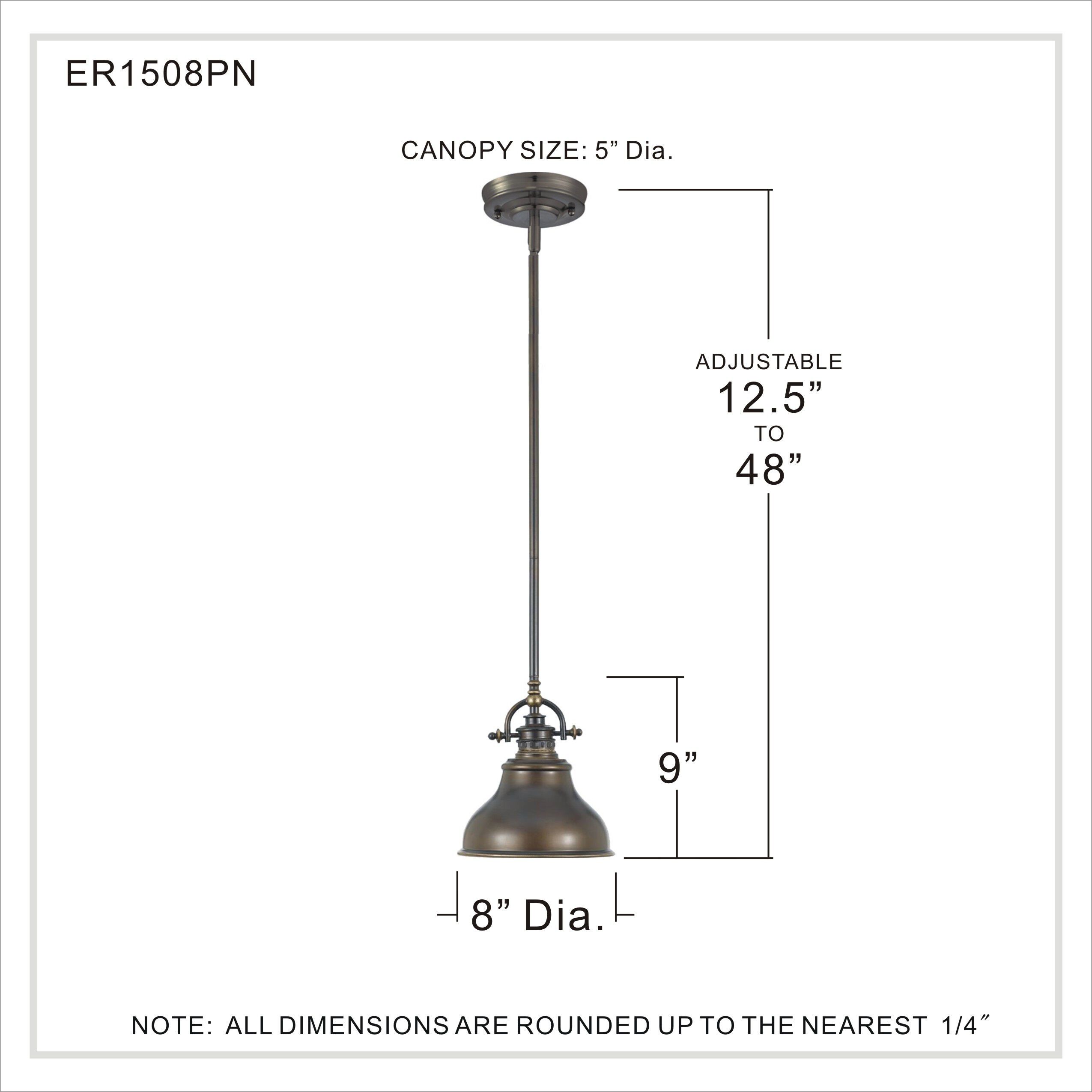 Emery 1 Light 8 inch Palladian Bronze Mini Pendant Ceiling Light
