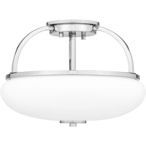 Easton 3 Light 13 inch Polished Chrome Semi-Flush Mount Ceiling Light