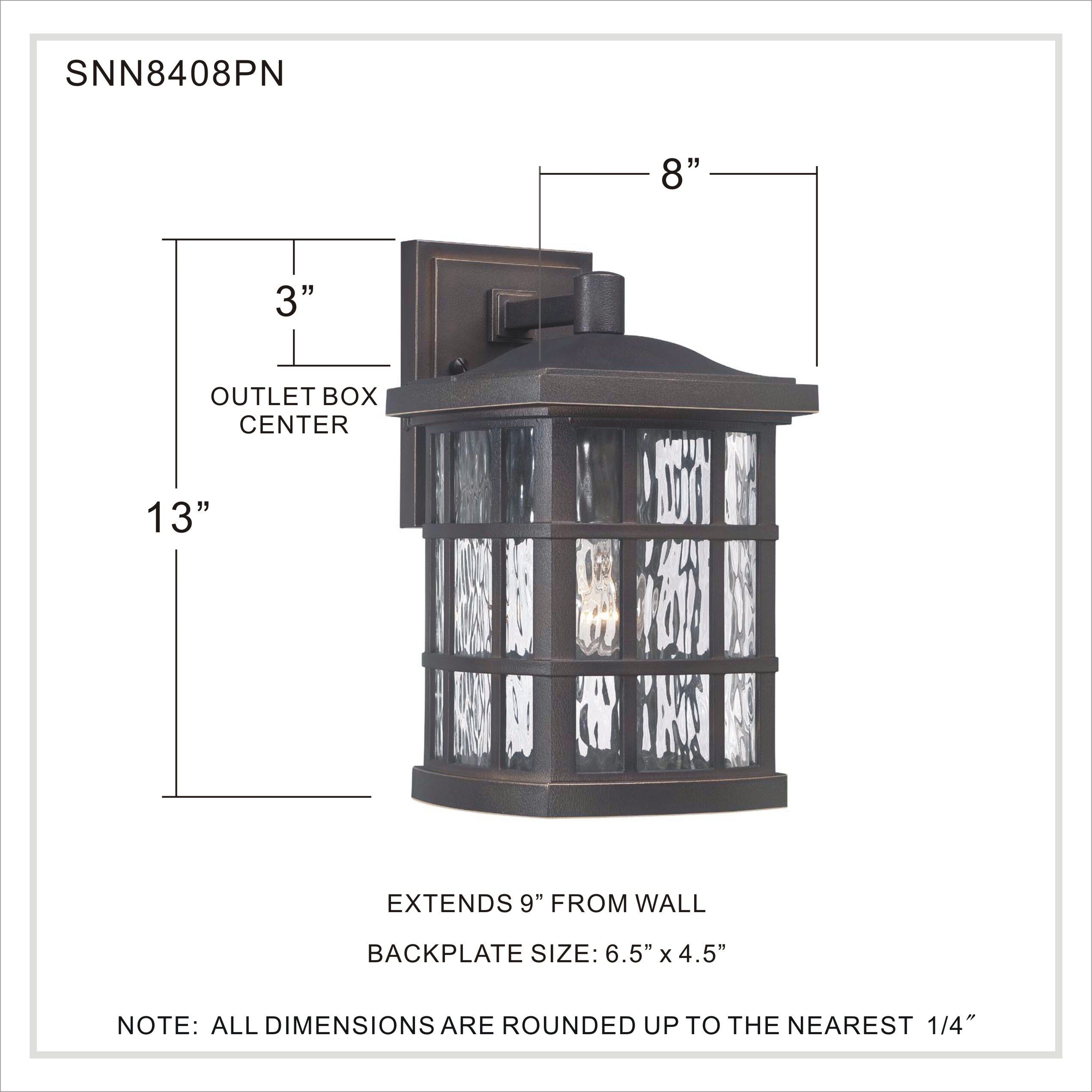 Stonington 1 Light 13 inch Palladian Bronze Outdoor Wall Lantern