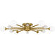 Combe 6 Light 30 inch Brushed Gold Semi-Flush Mount Ceiling Light, Extra Large