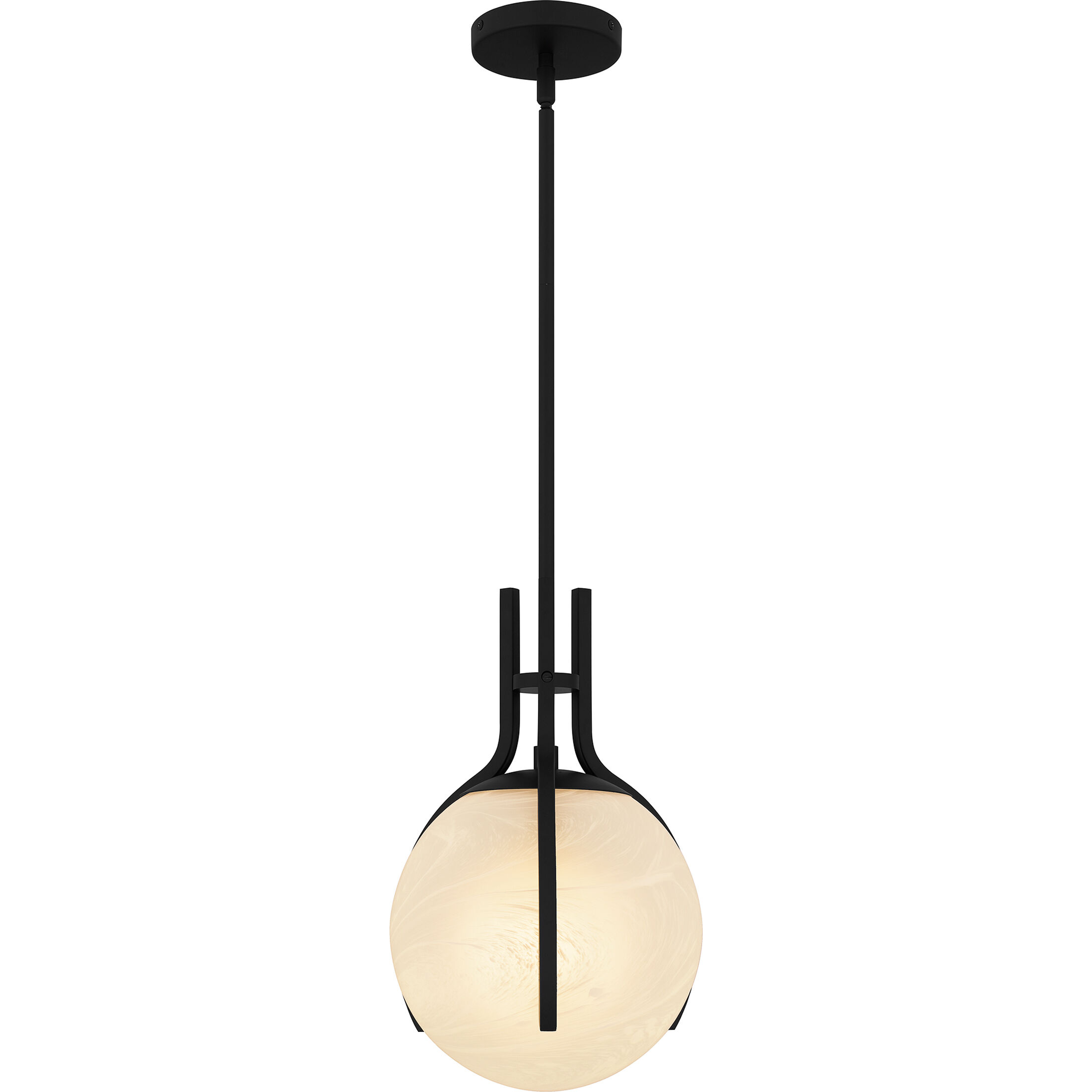 Orbit 1 Light 11.25 inch Matte Black Pendant Ceiling Light