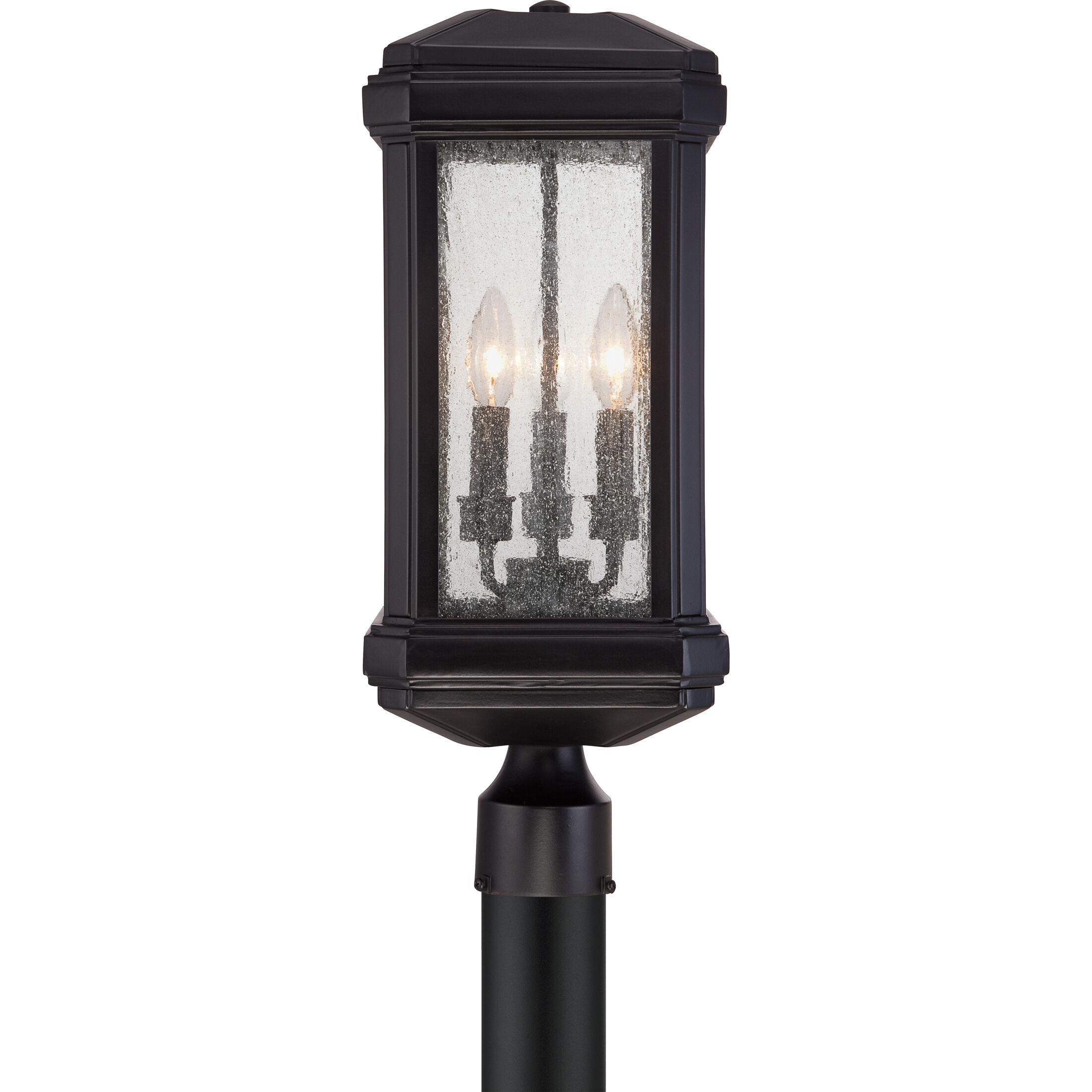 Trumbull 3 Light 21.5 inch Mystic Black Outdoor Post Mount