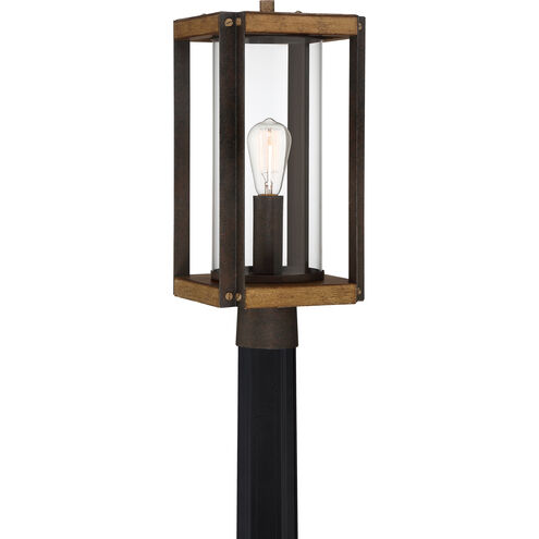 Marion Square 1 Light 18 inch Rustic Black Outdoor Post Lantern