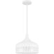 Keagan 1 Light 14 inch Matte White Pendant Ceiling Light