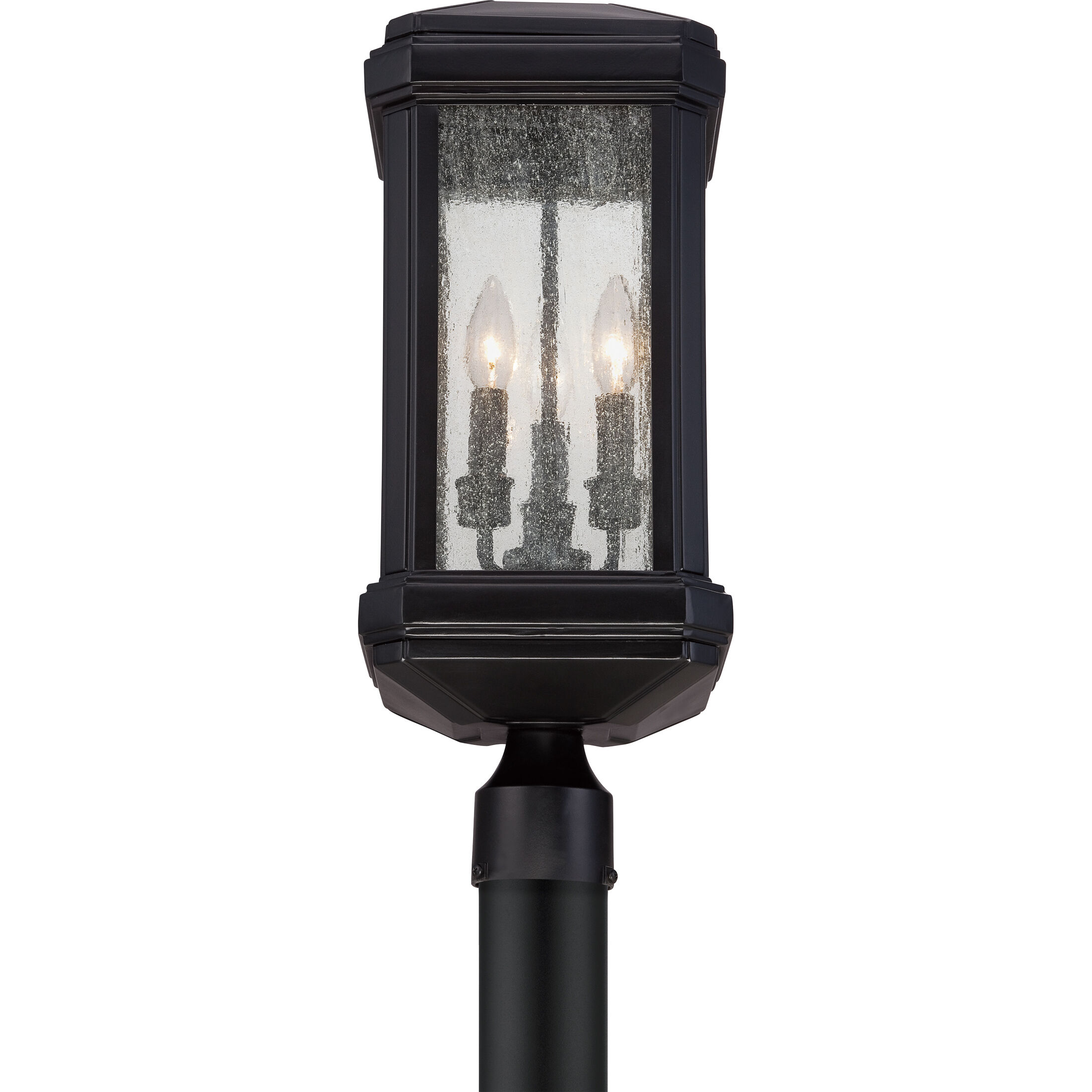 Trumbull 3 Light 21.5 inch Mystic Black Outdoor Post Mount