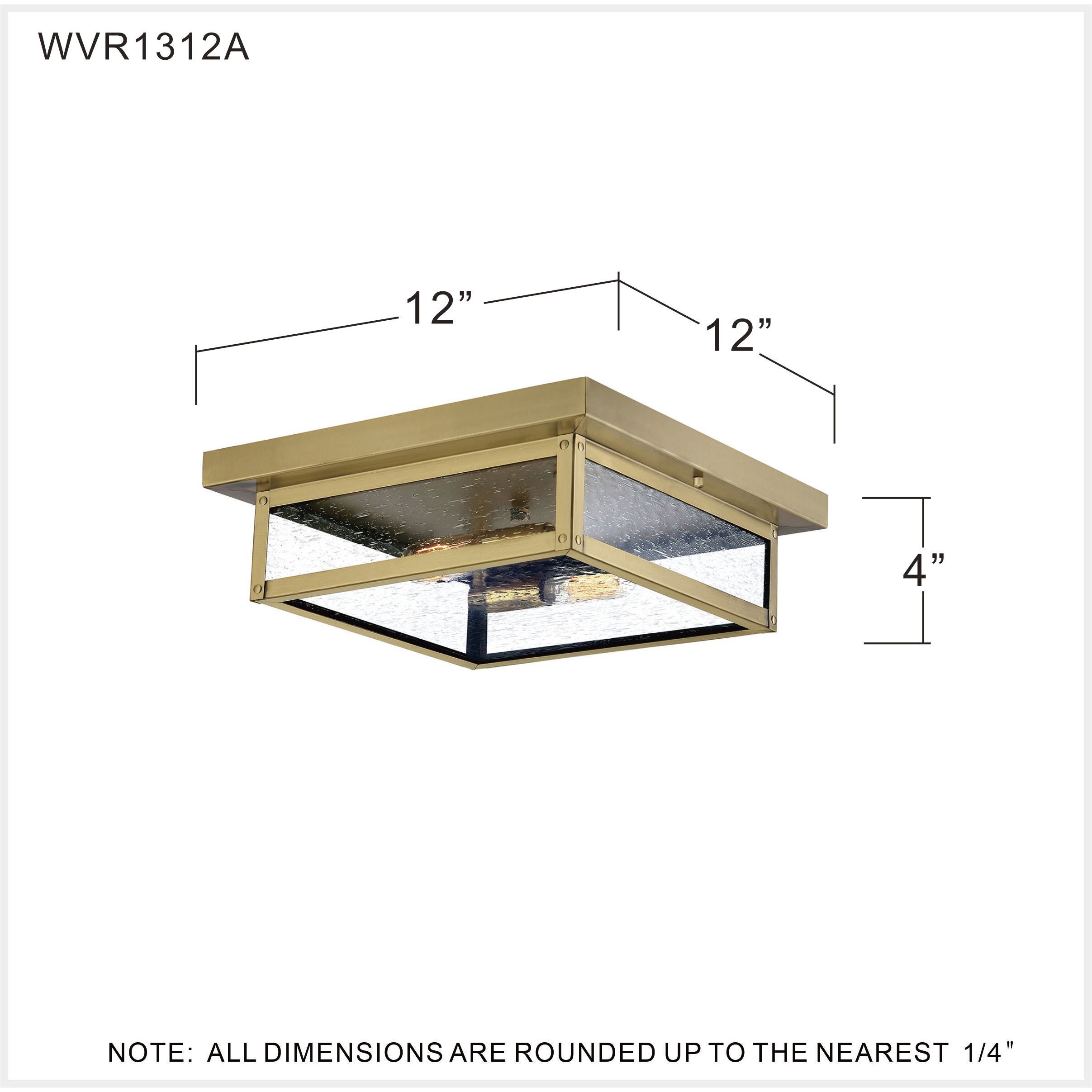 Westover 2 Light 12 inch Antique Brass Flush Mount Ceiling Light