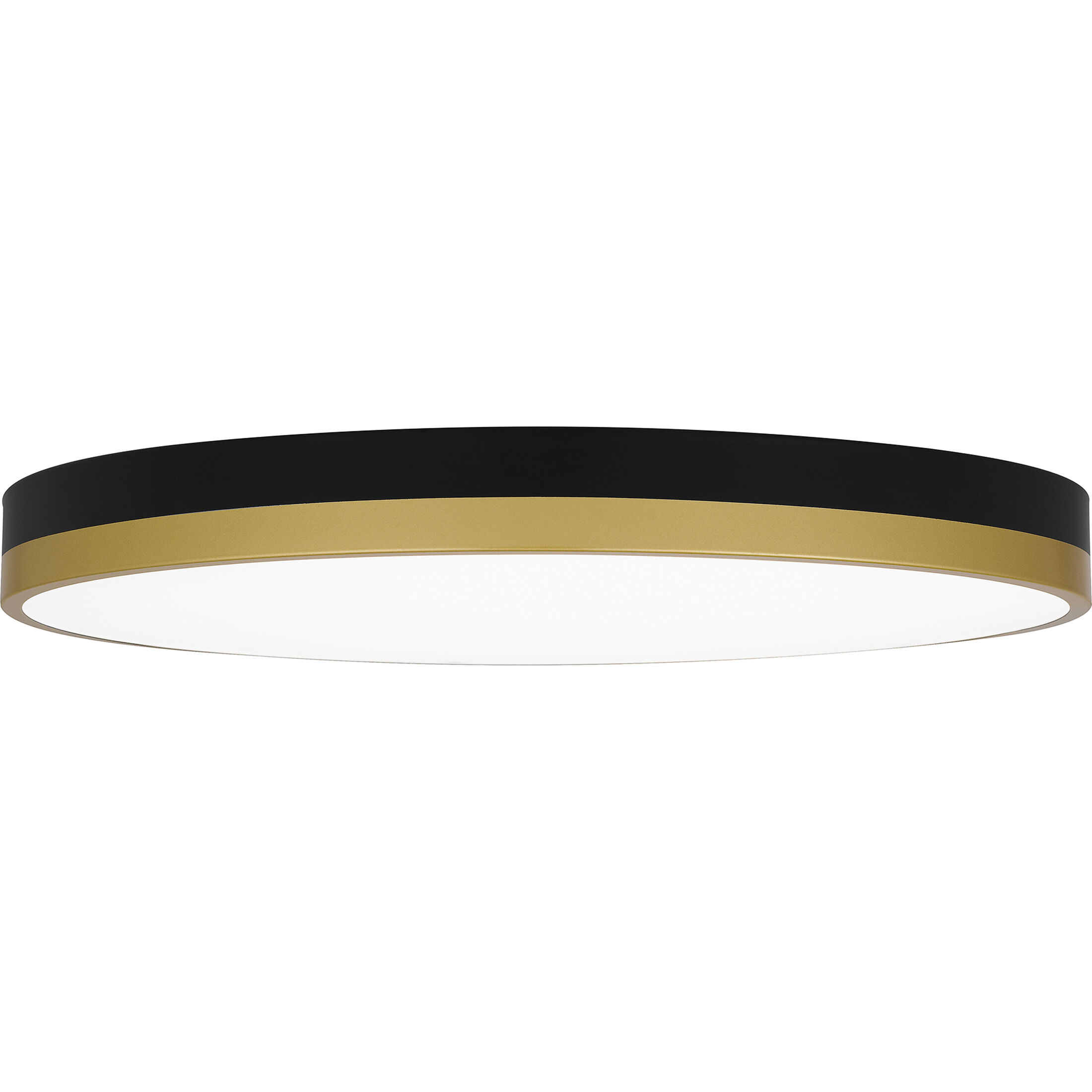 Weldin LED 20 inch Matte Black Gold Flush Mount Ceiling Light