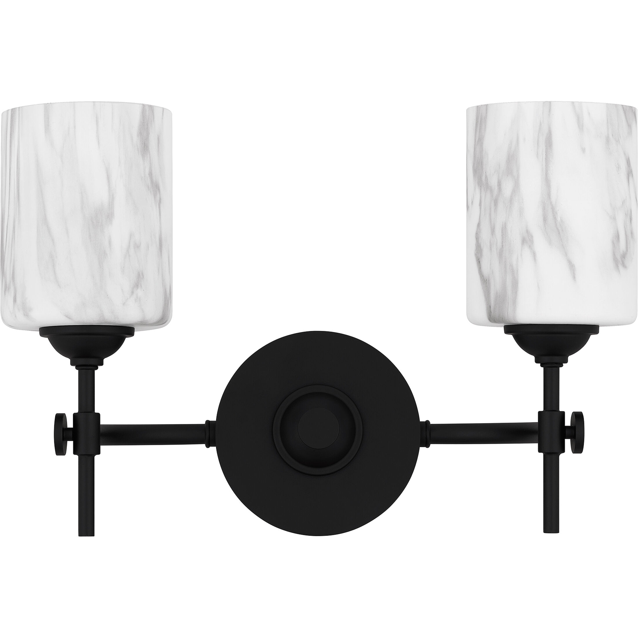 Aria 2 Light 15 inch Matte Black Bath Light Wall Light, Medium