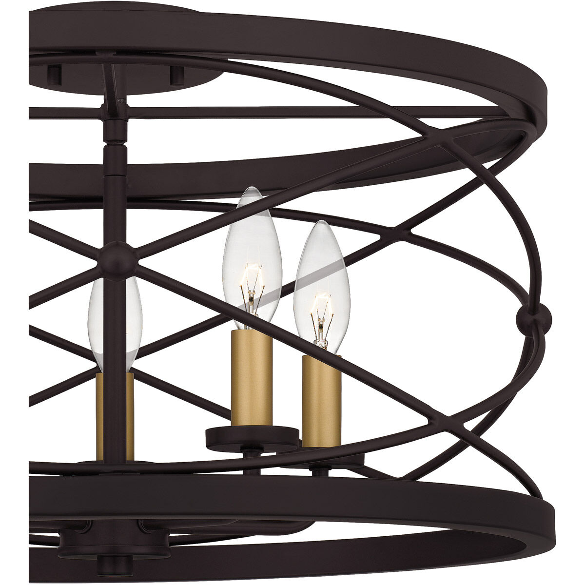 Potts 5 Light 19 inch Palladian Bronze Semi-Flush Mount Ceiling Light