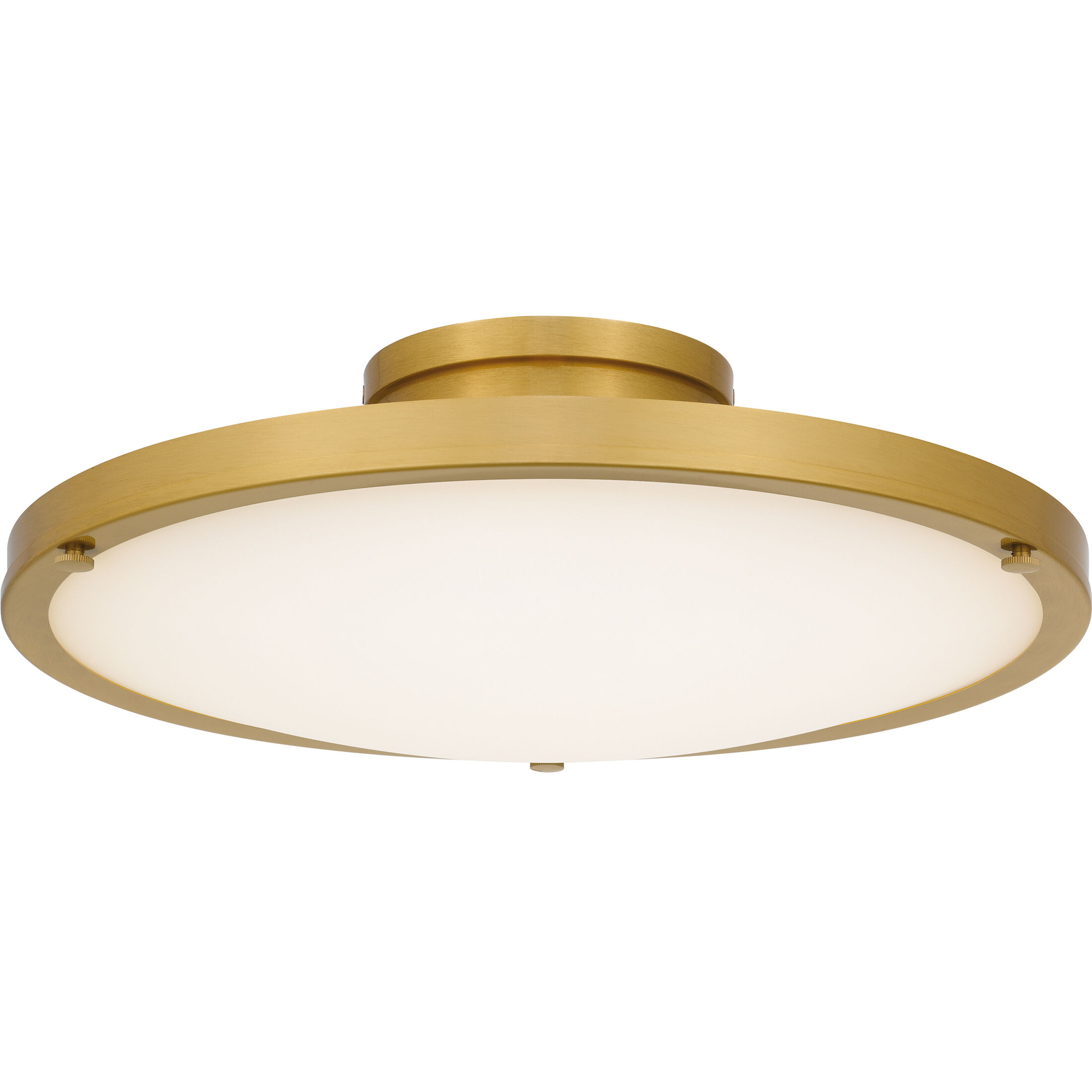 Donne LED 15.75 inch Brushed Gold Semi-Flush Mount Ceiling Light, Medium