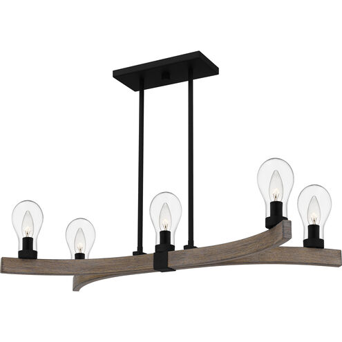 Ojai 5 Light 32 inch Matte Black Island Light Ceiling Light