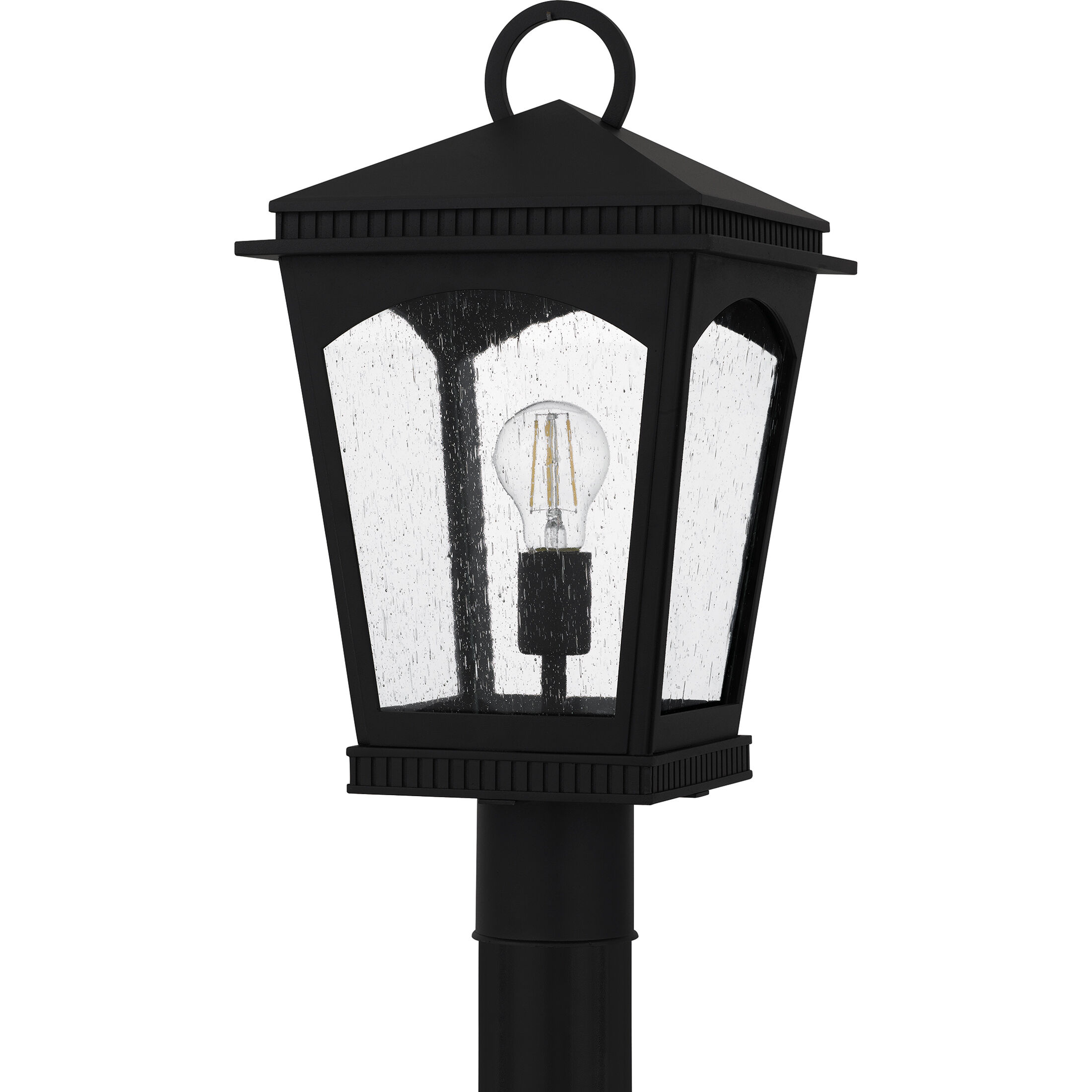 Huck 1 Light 19.25 inch Earth Black Outdoor Post Lantern, Large