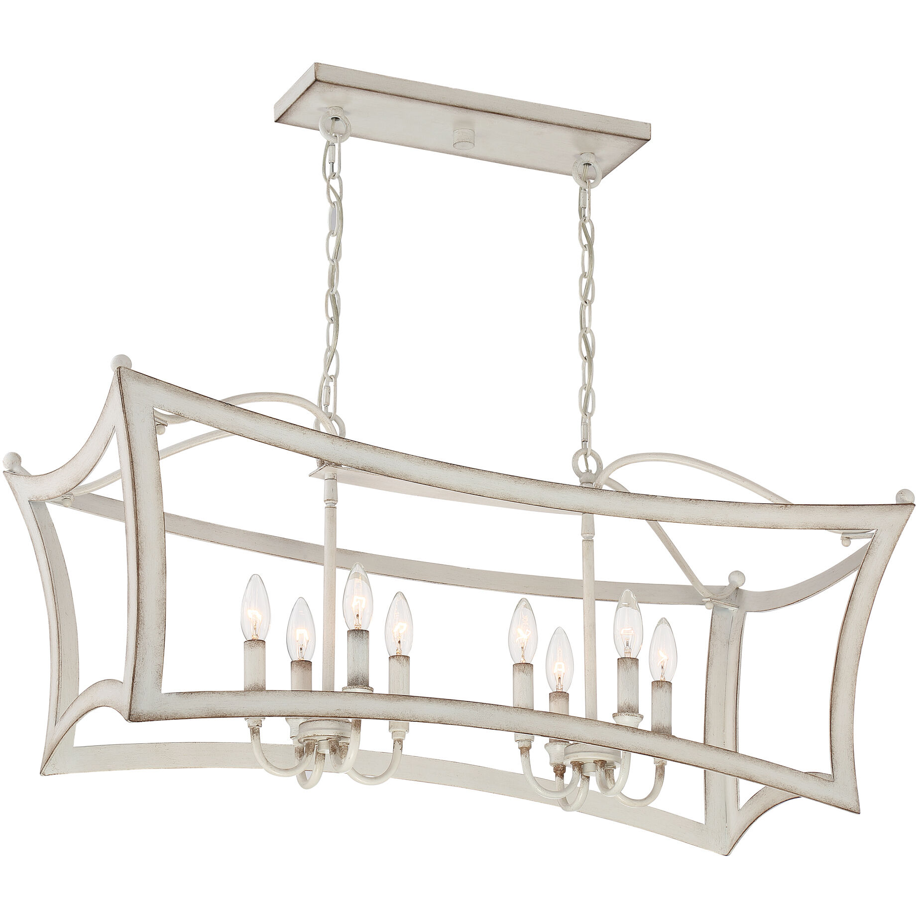 Summerford 8 Light 36 inch Antique White Island Light Ceiling Light