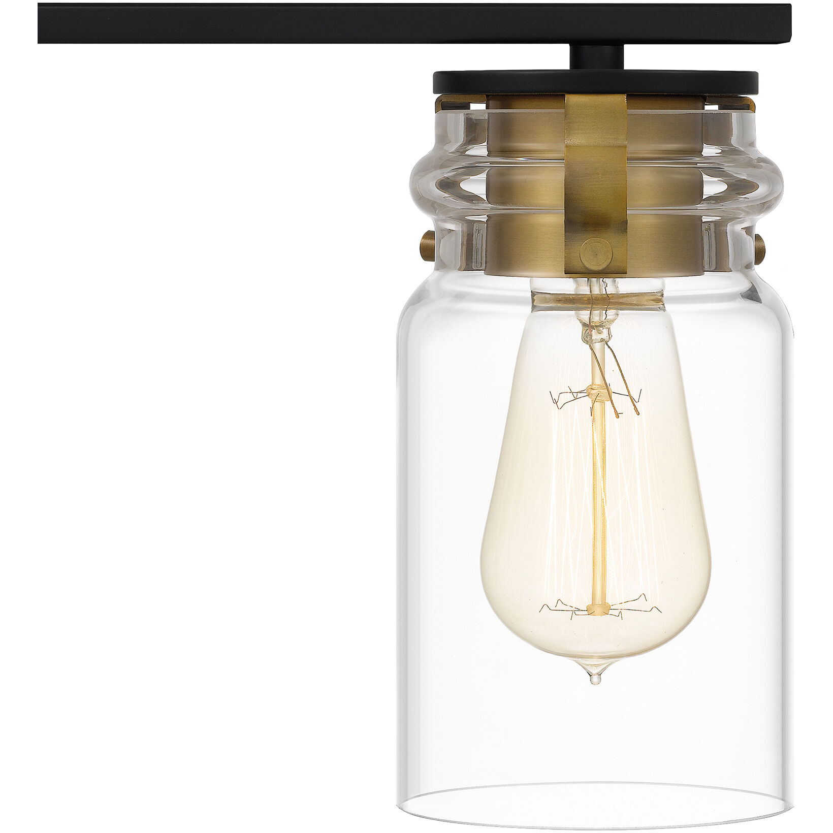 Keesey 4 Light 32 inch Matte Black Bath Light Wall Light