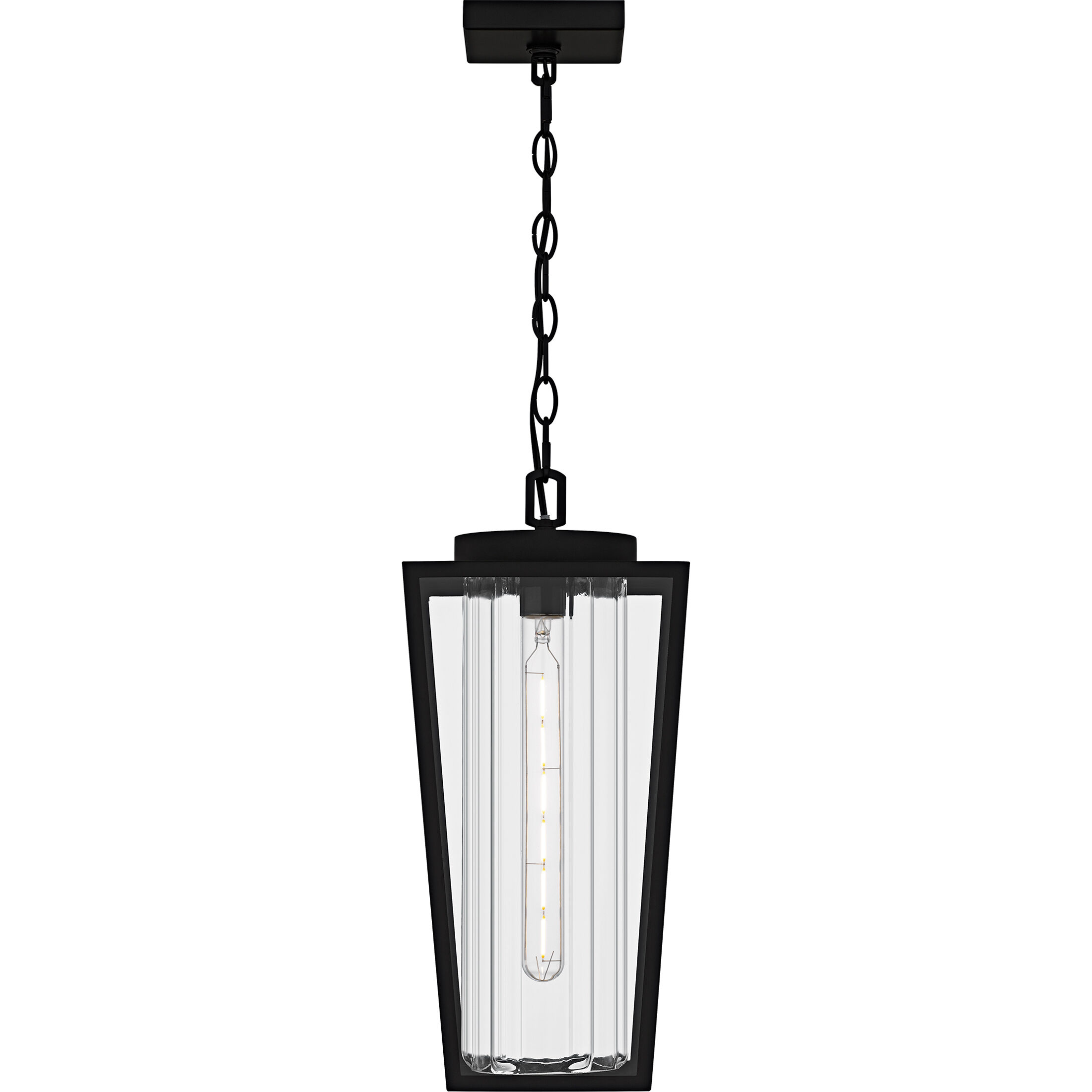 Jett 1 Light 8.5 inch Matte Black Outdoor Hanging Lantern, Large