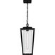 Jett 1 Light 8.5 inch Matte Black Outdoor Hanging Lantern, Large