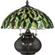 Tiffany 15 inch 60 watt Valiant Bronze Table Lamp Portable Light, Naturals