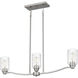 Acacia 3 Light 35 inch Brushed Nickel Island Light Ceiling Light