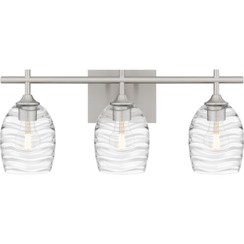 Lucy 3 Light 22 inch Brushed Nickel Bath Light Wall Light, Large
