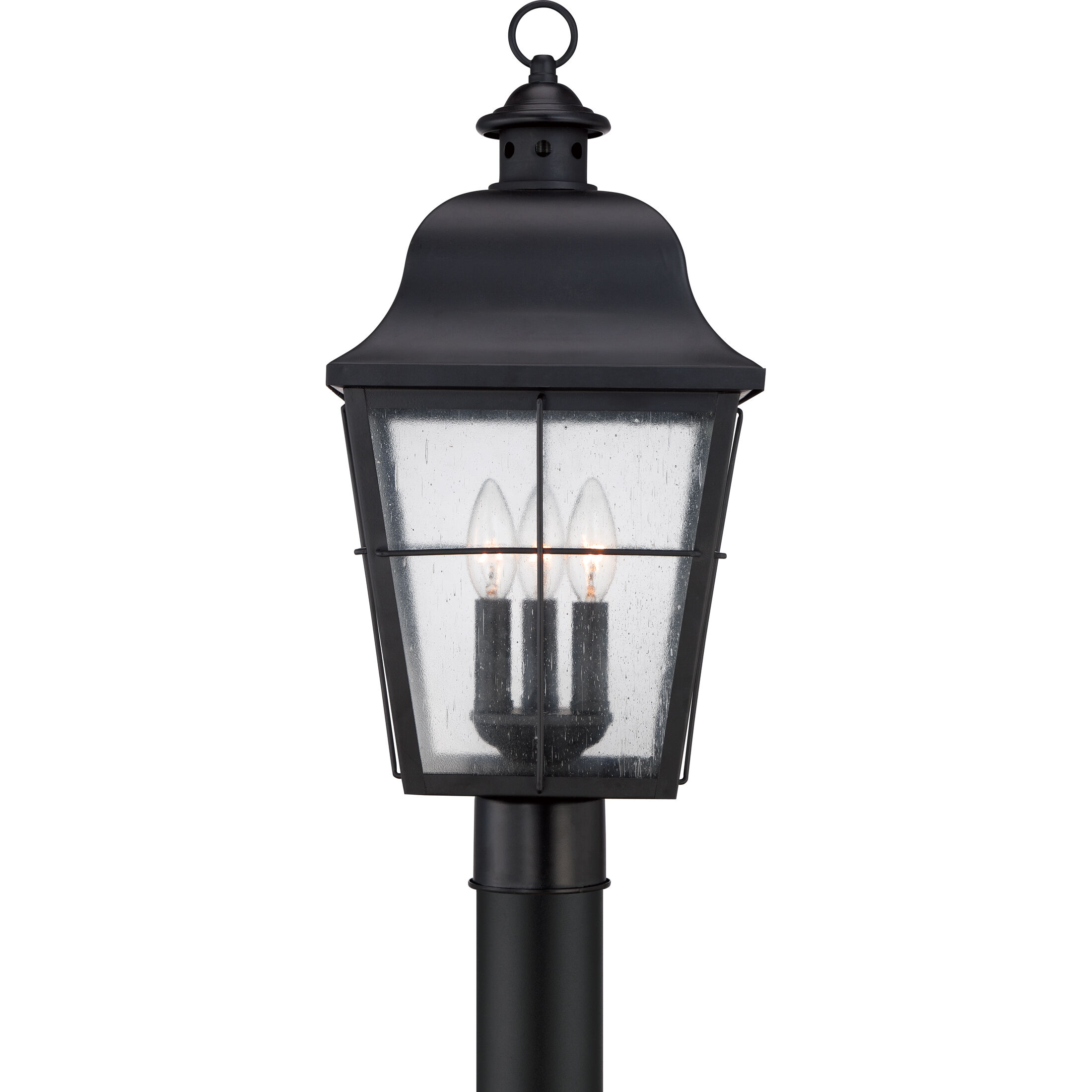 Millhouse 3 Light 22 inch Mystic Black Post Lantern