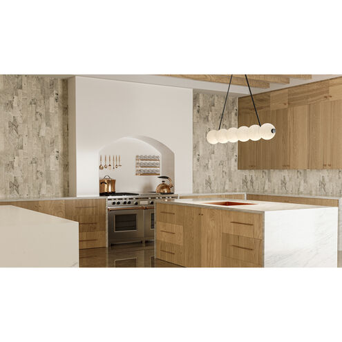 Clarendon LED 43.5 inch Matte Black Linear Chandelier Ceiling Light, Large