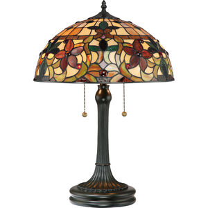 Kami 23 inch 75 watt Vintage Bronze Table Lamp Portable Light, Naturals