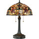 Kami 23 inch 75 watt Vintage Bronze Table Lamp Portable Light, Naturals
