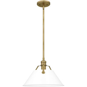 Quoizel Jessup 1 Light 14 inch Weathered Brass Mini Pendant Ceiling Light, Small QPP5343WS - Open Box