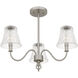 McKinney 3 Light 21.75 inch Brushed Nickel Semi-Flush Mount Ceiling Light, Extra Large