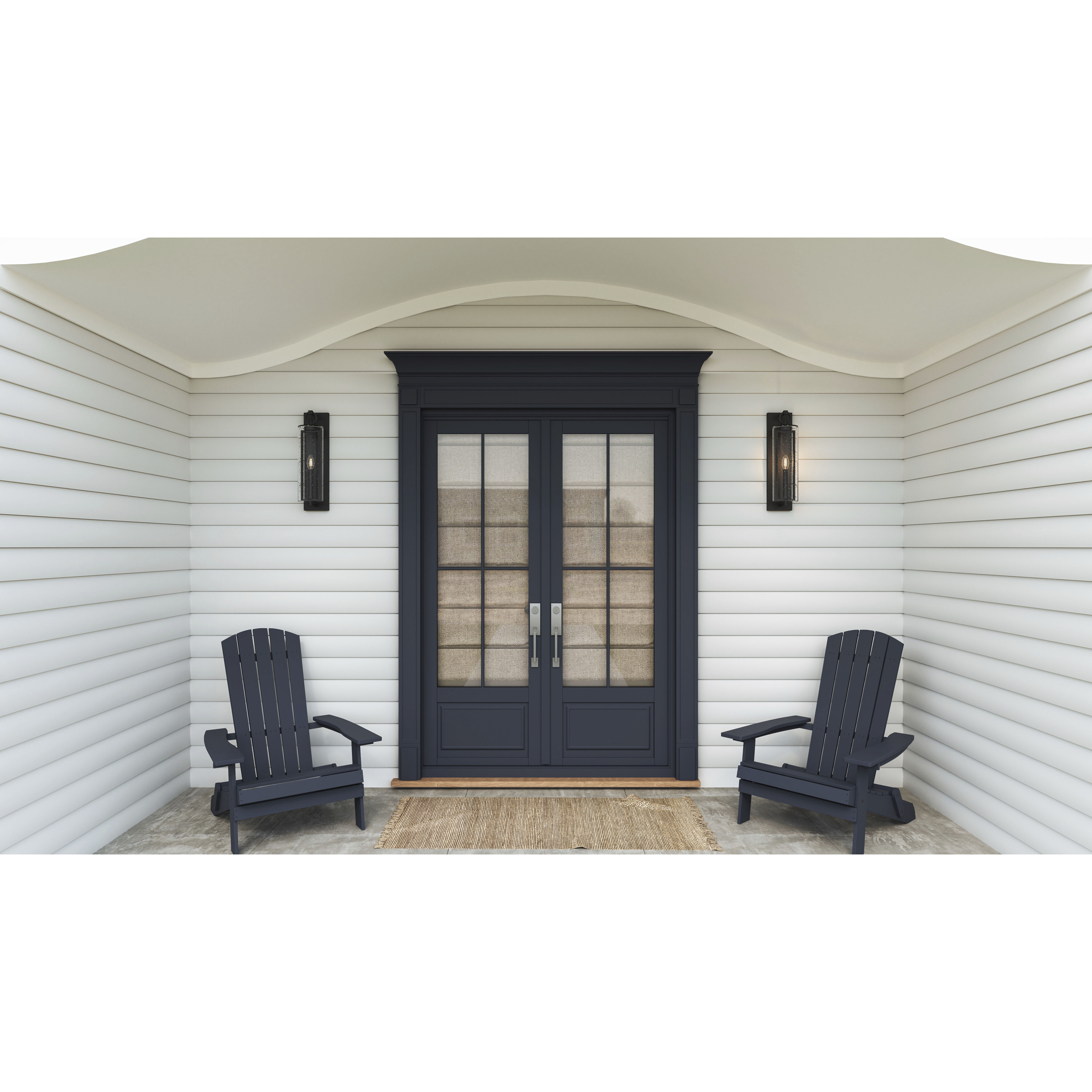 Redan 1 Light 22.25 inch Stone Black Outdoor Wall Lantern, Large