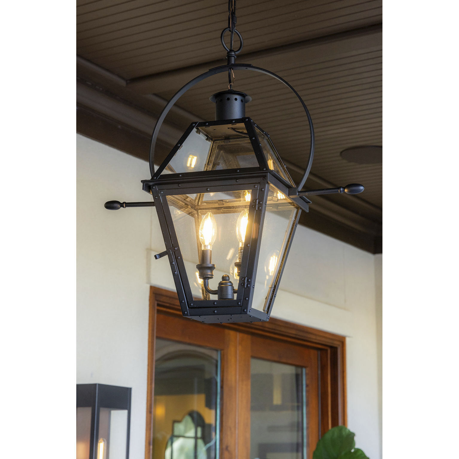 Rue De Royal 4 Light 27.5 inch Earth Black Outdoor Hanging Lantern, Extra Large