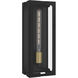 Young 1 Light 18 inch Matte Black Outdoor Wall Lantern