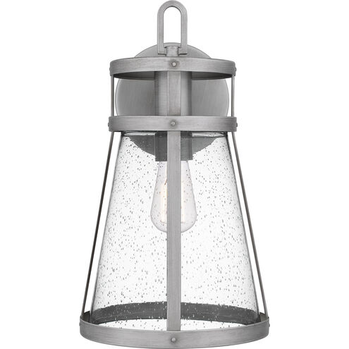 Barber 1 Light 17 inch Antique Brushed Aluminum Outdoor Wall Lantern