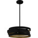 Berner 3 Light 16 inch Matte Black Pendant Ceiling Light, Large