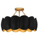 Santana 4 Light 19.25 inch Matte Black Semi-Flush Mount Ceiling Light, Large