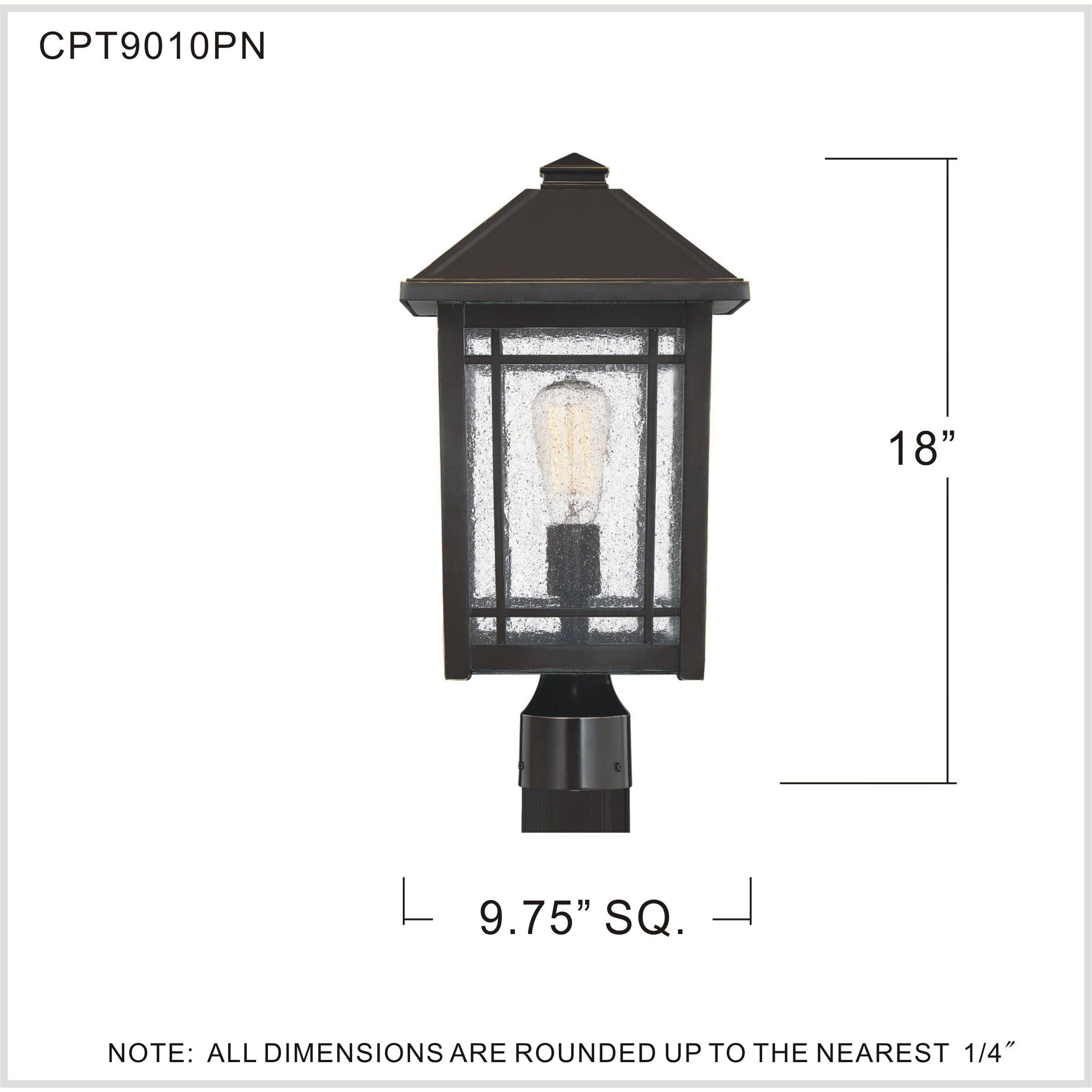 Cedar Point 1 Light 18 inch Palladian Bronze Outdoor Post Lantern