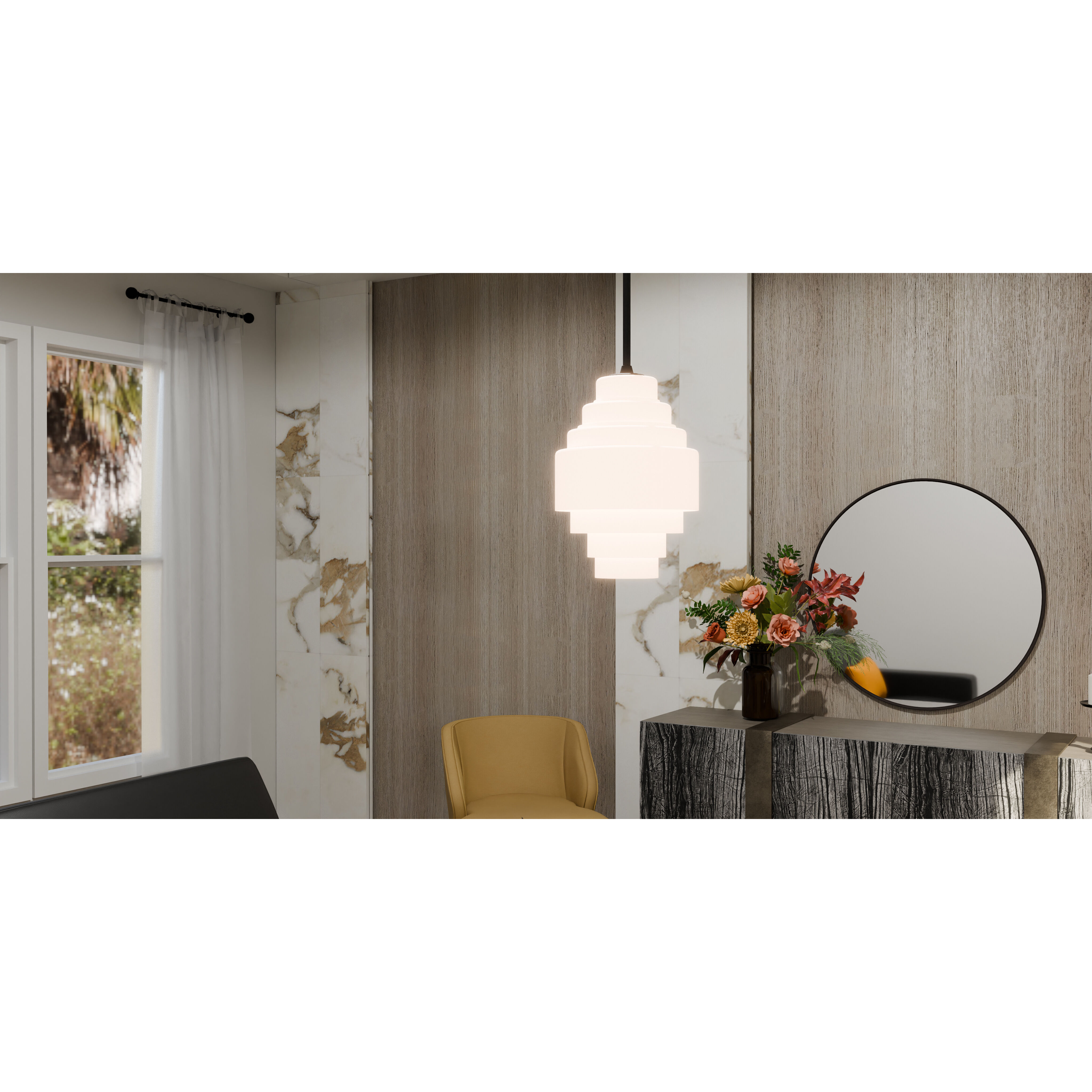 Driscoll 1 Light 10 inch Matte Black Mini Pendant Ceiling Light