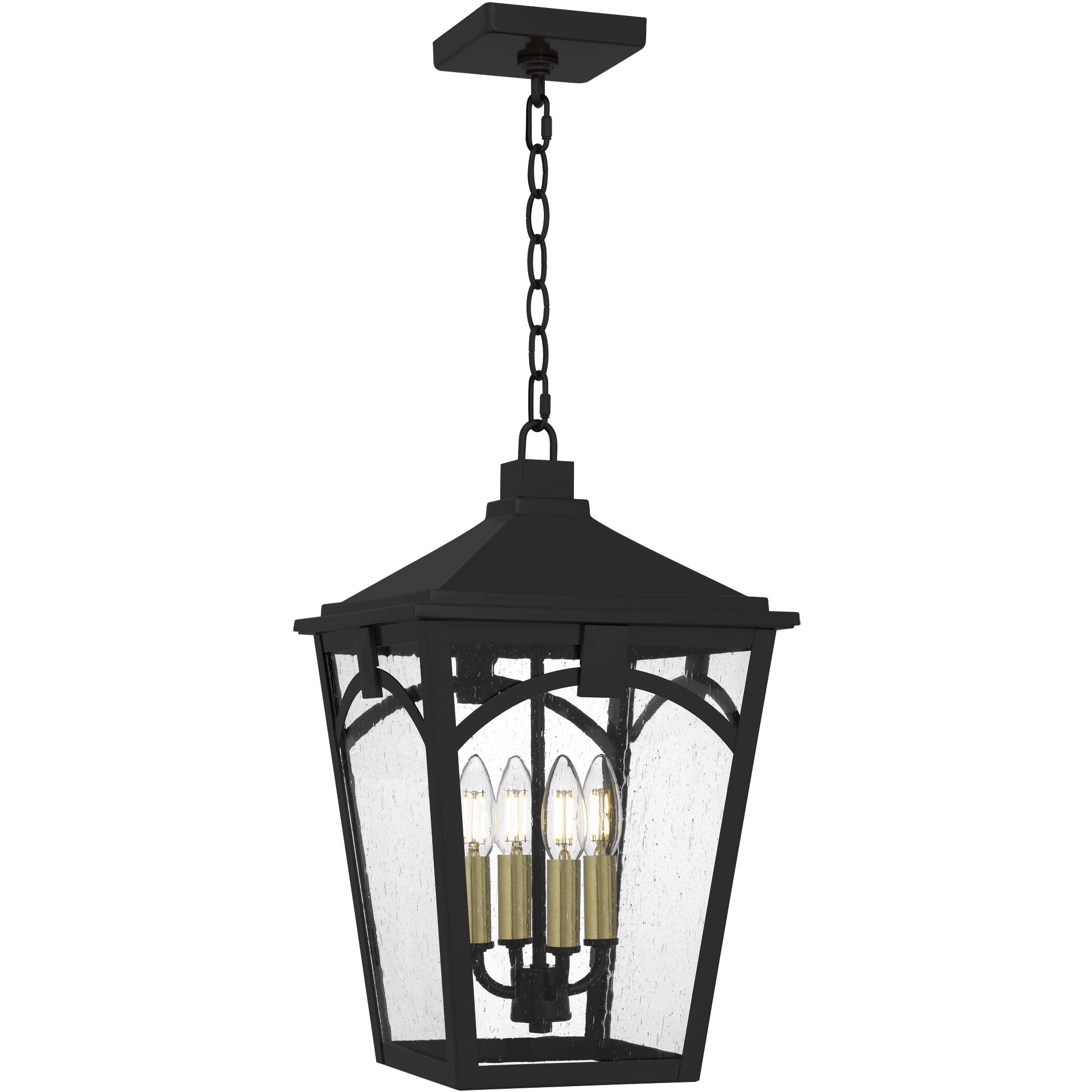 Jaxon 4 Light 10.75 inch Western Bronze Outdoor Hanging Lantern