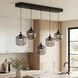 Lenora 5 Light 38.5 inch Matte Black Island Light Ceiling Light