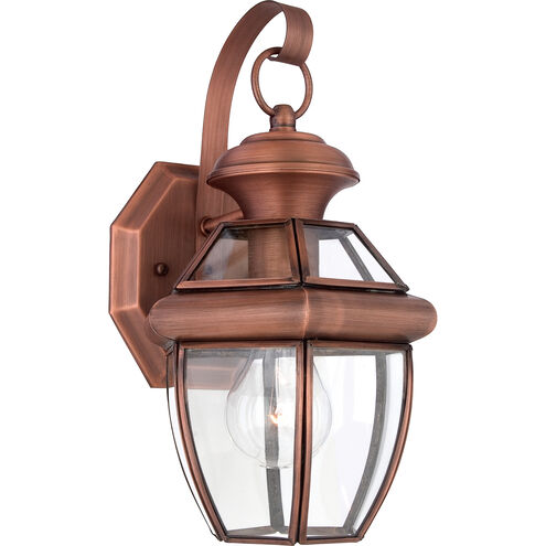 Newbury 1 Light 13 inch Aged Copper Outdoor Wall Lantern