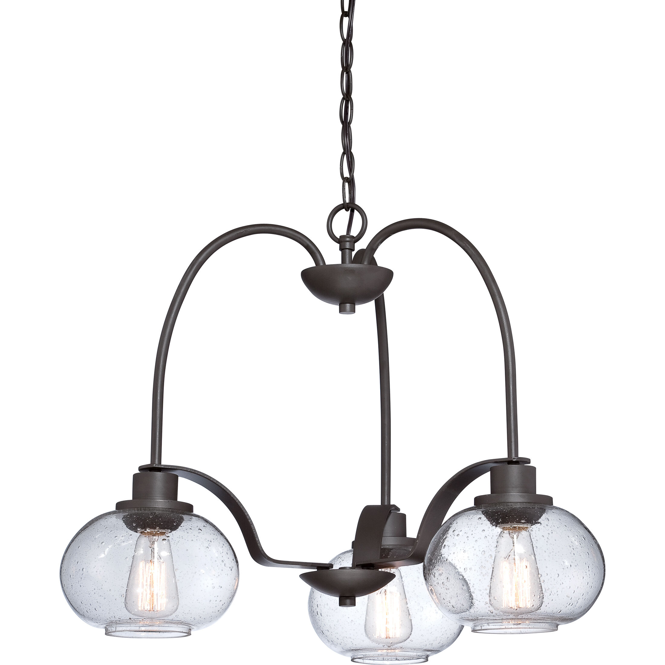 Trilogy 3 Light 22 inch Old Bronze Dinette Chandelier Ceiling Light