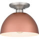 Eason 1 Light 10 inch Matte Rose Gold Semi-Flush Mount Ceiling Light