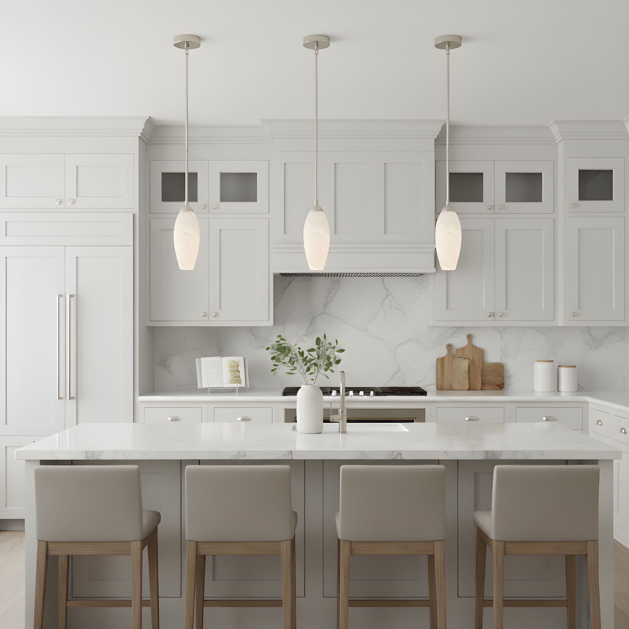 Burnett LED 5 inch Brushed Nickel Mini Pendant Ceiling Light